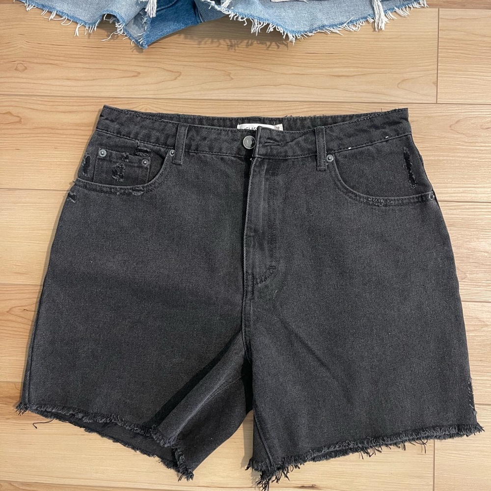 Glassons black denim shirt